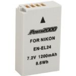 Power2000 EN-EL24 Lithium Replacement Battery for Nikon